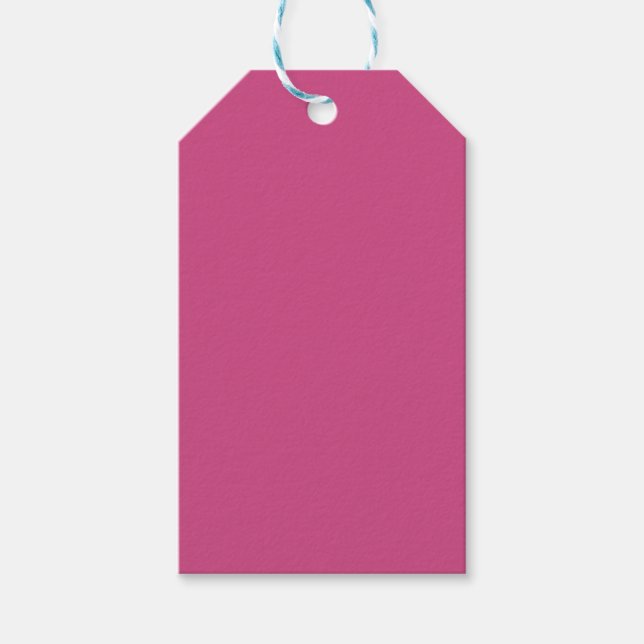 "Valentinstag pink" Solid-Pink-Gift-Tag Geschenkanhänger (Vorderseite)