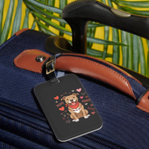 Valentinstag Pitbull Hund XOXO Liebesdesign Gepäckanhänger