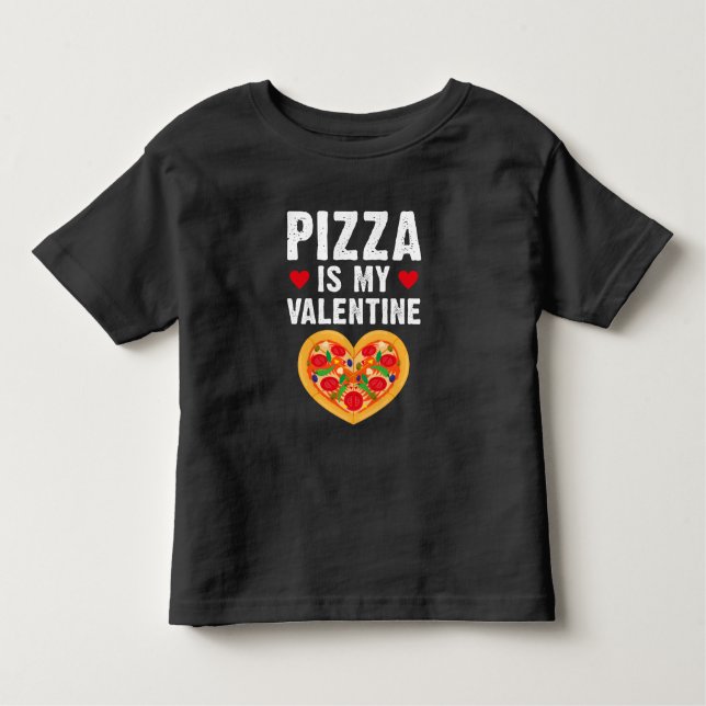  Valentinstag Pizza Fast Food Lover Kleinkind T-shirt (Vorderseite)