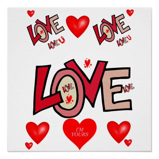 Valentinstag-Plakat Poster (Vorderseite)