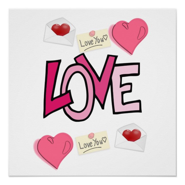 Valentinstag-Plakat Poster (Vorderseite)