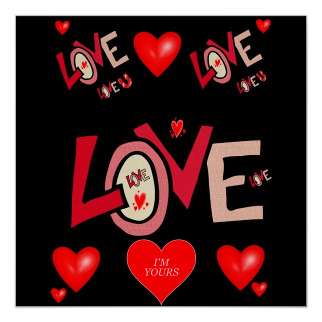 Valentinstag-Plakat Poster (Vorderseite)
