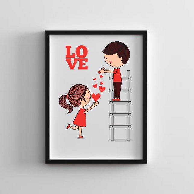 "Valentinstag PNG Kunst - Romantische Grafik" Poster (Von Creator hochgeladen)