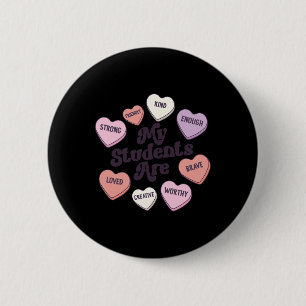Valentinstag Positive Affirmations Candy Hearts Button