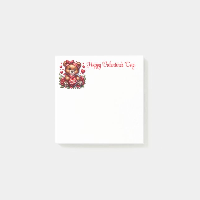 Valentinstag  post-it klebezettel (Vorderseite)