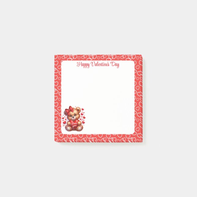 Valentinstag  post-it klebezettel (Vorderseite)