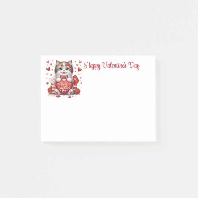 Valentinstag  post-it klebezettel (Vorderseite)