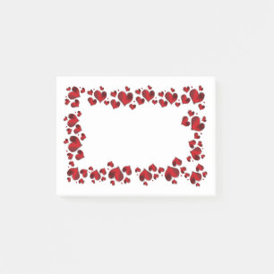 Valentinstag post-it klebezettel