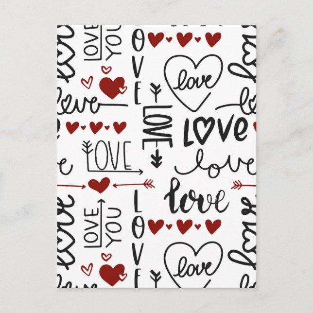 Valentinstag Postkarte (Vorderseite)