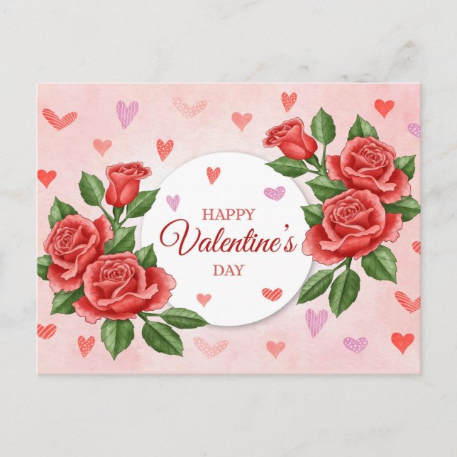 Valentinstag Postkarte (Vorderseite)