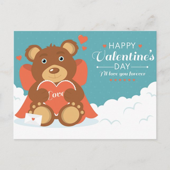 Valentinstag Postkarte (Vorderseite)