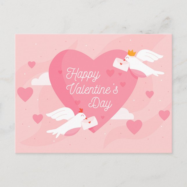 Valentinstag Postkarte (Vorderseite)