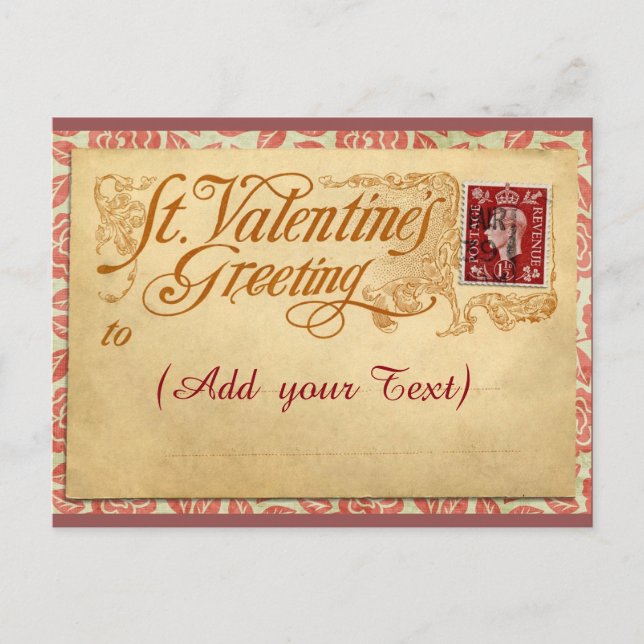 Valentinstag Postkarte (Vorderseite)