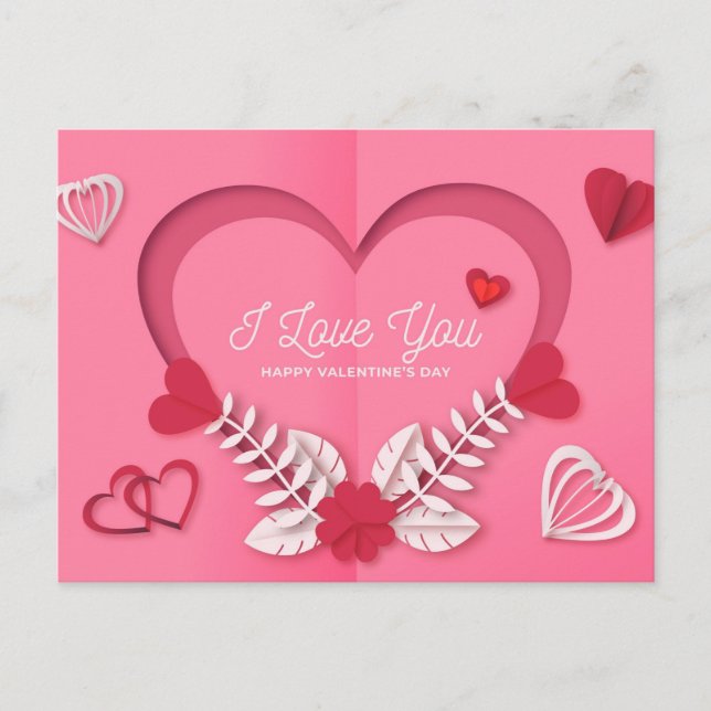 Valentinstag Postkarte (Vorderseite)
