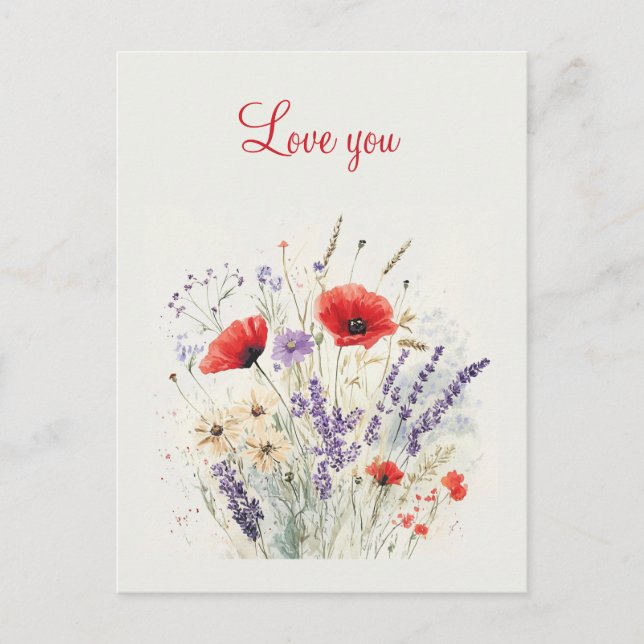 Valentinstag-Postkarte Postkarte (Vorderseite)