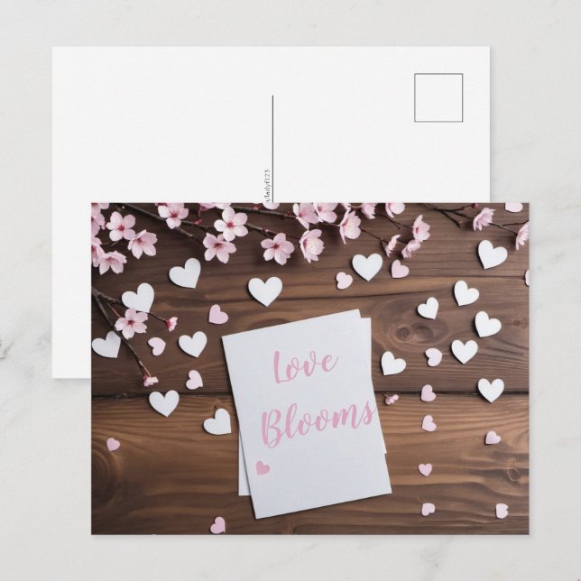 Valentinstag, Postüberquerung Postkarte (Vorne/Hinten)