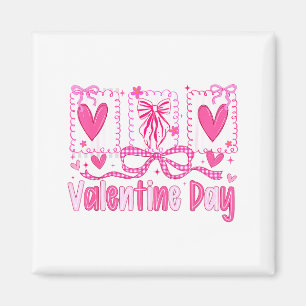 Valentinstag Preppy Herzen Coquette Schleife Fraue Magnet