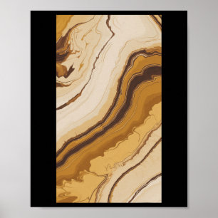 Valentinstag Pride Orange Marmor Marmor Liebhaber Poster