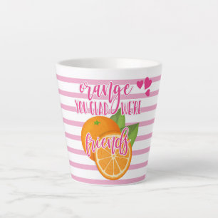 Valentinstag pun orange Sie froh sind wir Freunde Milchtasse