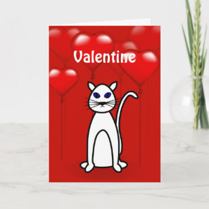 Valentinstag Purfect Cat Grußkarte Feiertagskarte