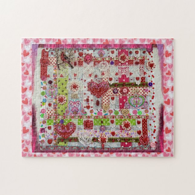 Valentinstag Puzzle Collage (Horizontal)