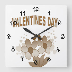 Valentinstag Quadratische Wanduhr