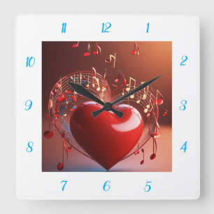 Valentinstag Quadratische Wanduhr