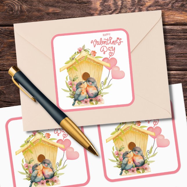 Valentinstag Quadratischer Aufkleber (Von Creator hochgeladen)