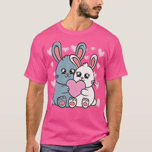 Valentinstag Rabbit Couple Bunnys T-Shirt