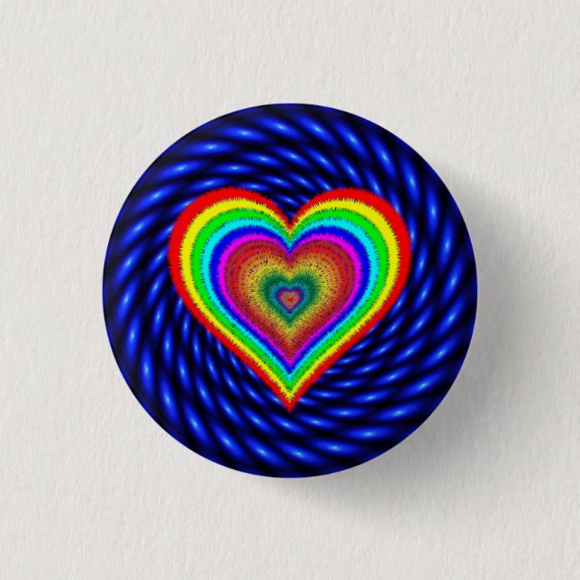 Valentinstag Rainbow Liebe Symbol-25543 Button (Vorderseite)
