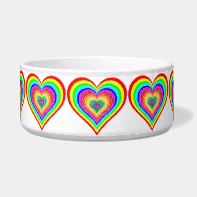 Valentinstag Rainbow Liebe Symbol-25543 Napf (Vorderseite)