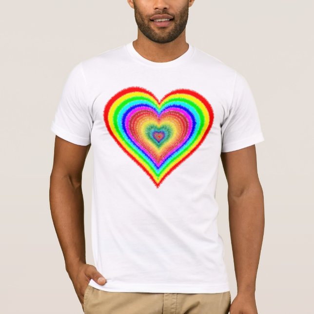 Valentinstag Rainbow Liebe Symbol-25543 T-Shirt (Vorderseite)