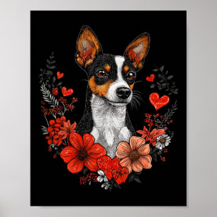 Valentinstag-Ratten-Terrier-Hund Poster