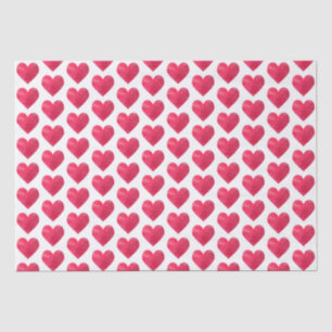 Valentinstag Red Hearts Stilvolles Muster Seidenpapier