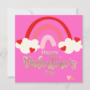 Valentinstag Regenbogenkarte Karte