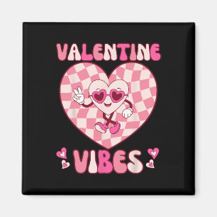Valentinstag Retro Groovy Valentinstimmung T-Shirt Magnet