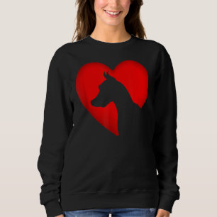 Valentinstag Retro Hearts Doberman Doppy Puppy Sweatshirt