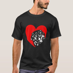 Valentinstag Retro Hearts Welpenwelpen T-Shirt