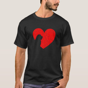 Valentinstag Retro Hearts Welpenwelpen T-Shirt