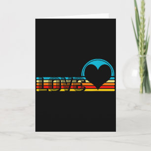 Valentinstag Retro-Liebe Regenbogenherz Karte