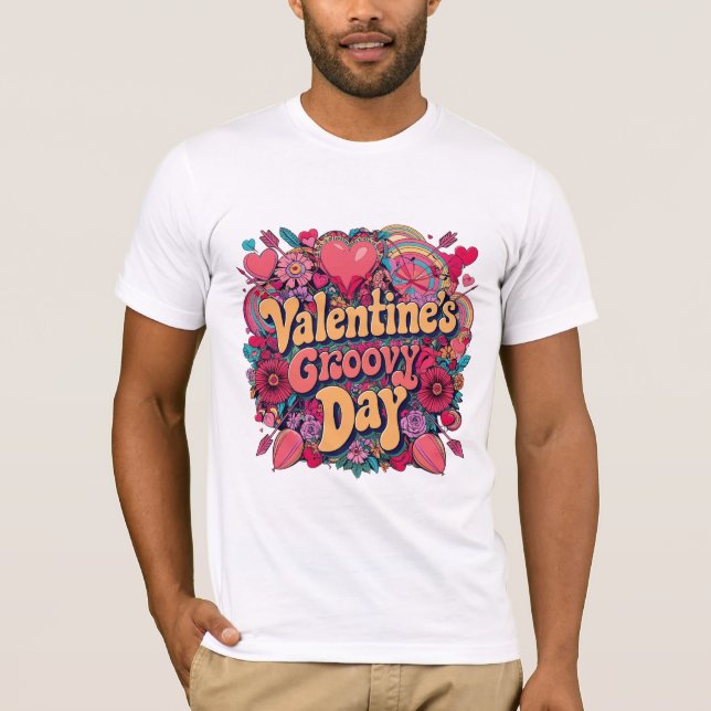 Valentinstag, Retroclipart T-Shirt (Vorderseite)