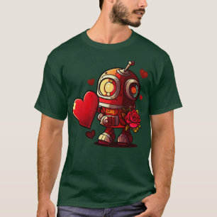 Valentinstag Roboter Liebe Liebe T-Shirt