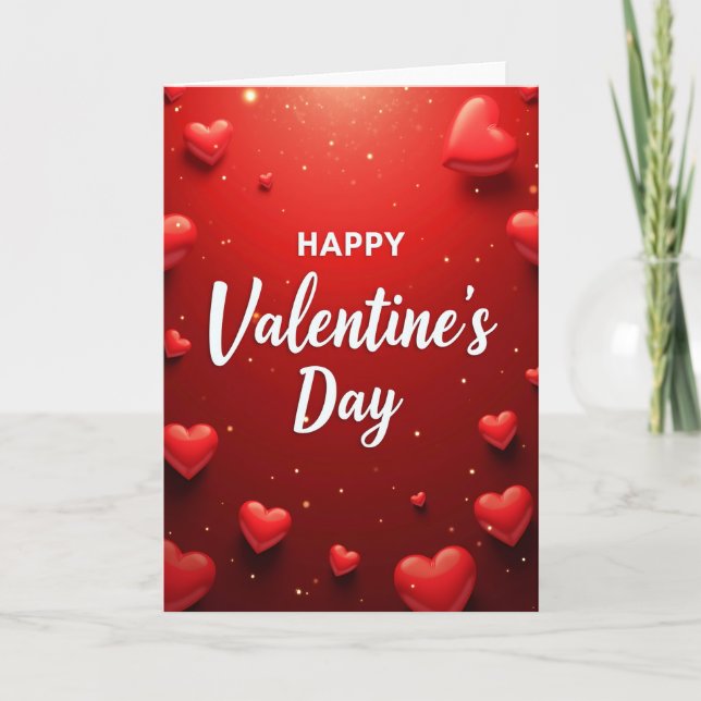 Valentinstag Romantik Karte (Vorderseite)