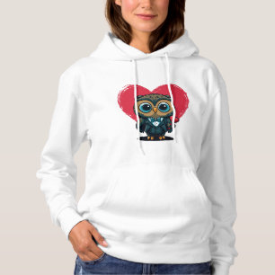 Valentinstag Romantik mit Adorable Owl Groom Hoodie