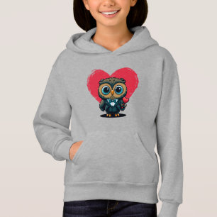 Valentinstag Romantik mit Adorable Owl Groom Hoodie