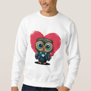 Valentinstag Romantik mit Adorable Owl Groom Sweatshirt