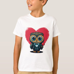 Valentinstag Romantik mit Adorable Owl Groom T-Shirt