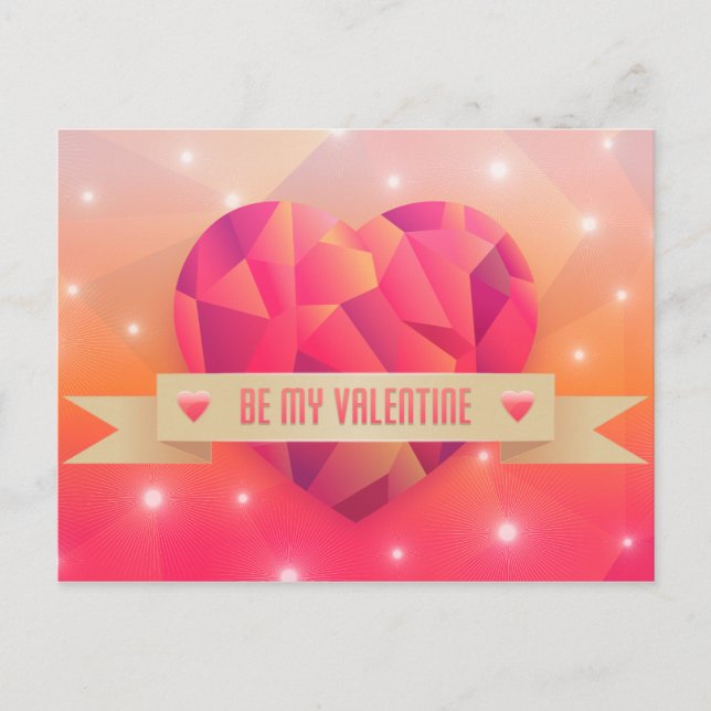 Valentinstag Romantische Liebe Moderne Feiertagspostkarte (Vorderseite)