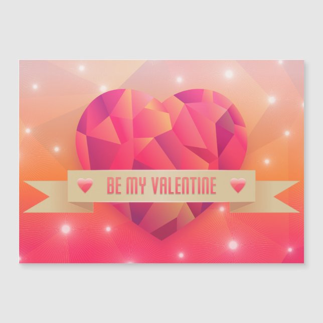 Valentinstag Romantische Liebe Moderne Magnetkarte (Vorderseite)