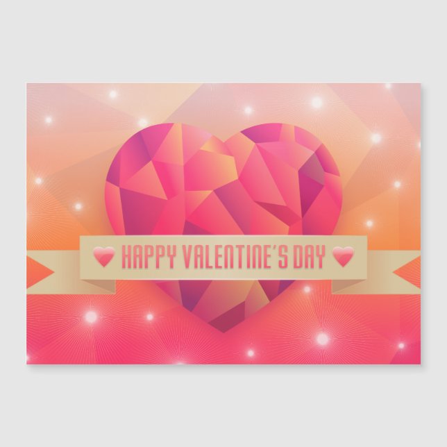 Valentinstag Romantische Liebe Moderne Magnetkarte (Vorderseite)